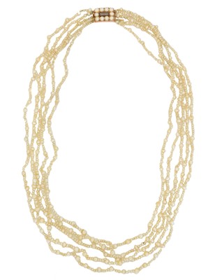 Lot 95 - A Georgian seed pearl necklace