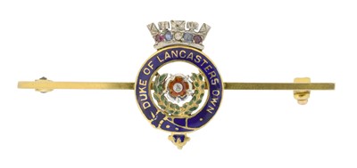 Lot 12 - A 9ct gold enamel and gem set sweetheart brooch by Garrard & Co.