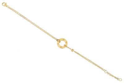 Lot 49 - An 18ct gold diamond 'Love' bracelet by Cartier