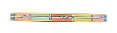 Lot 53 - A Hermès enamel bangle bracelet