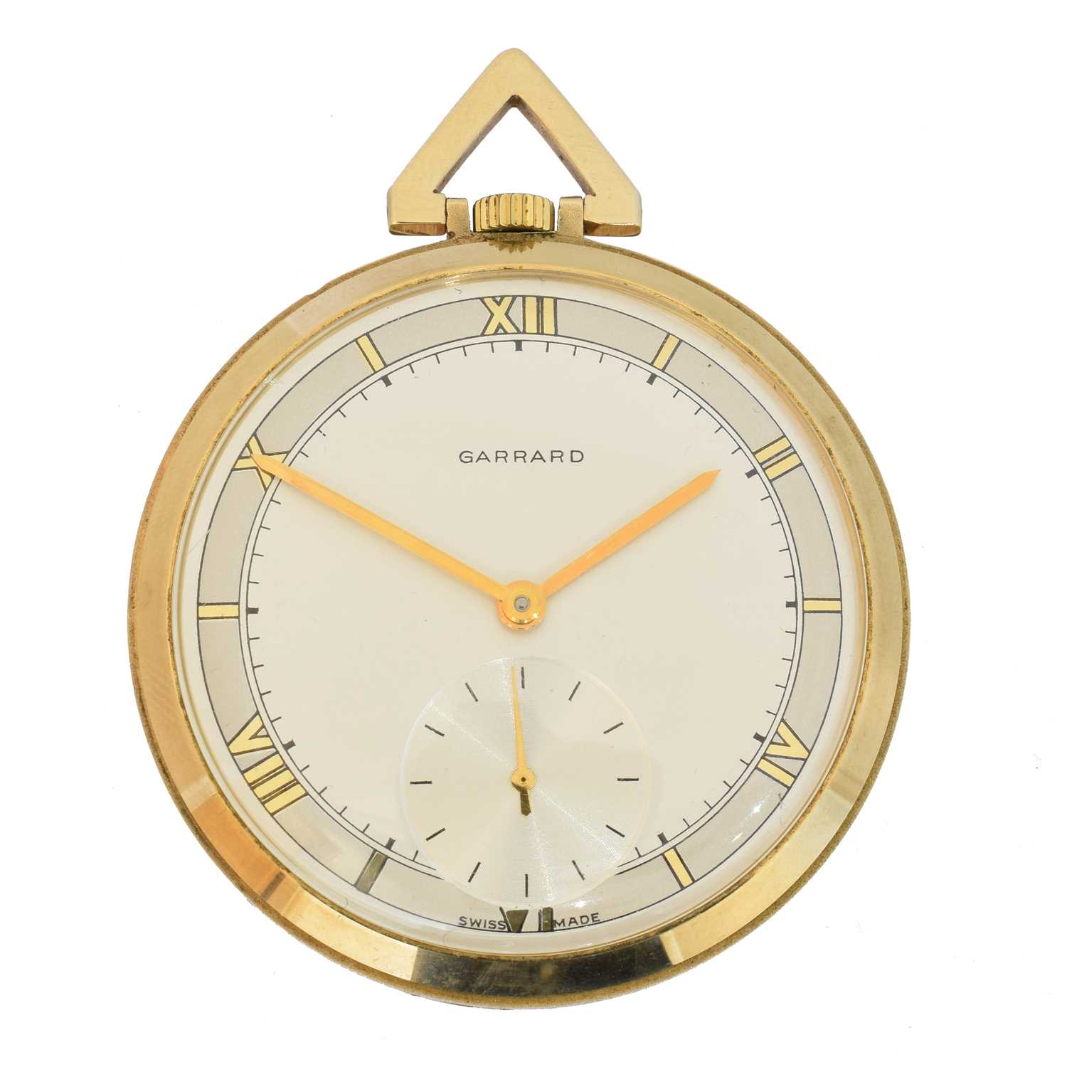 Lot 196 - A Garrard 9ct gold open face pocket watch