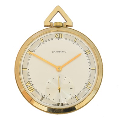 Lot 196 - A Garrard 9ct gold open face pocket watch