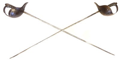 Lot 319 - Pair of British 1899 pattern Practice Gymnasia swords