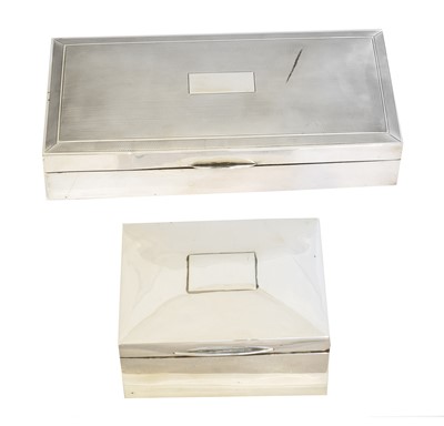 Lot 76 - Two silver cigarette boxes