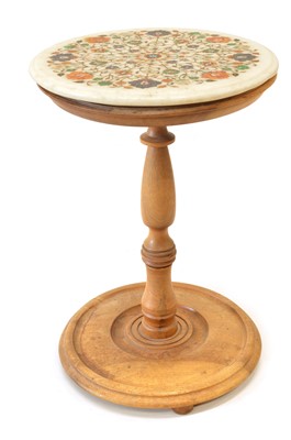 Lot 273 - Indian hardstone circular table