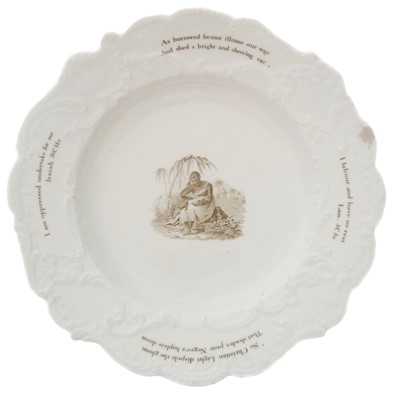 Lot 137 - Anti Slavery plate probably Wedgwood