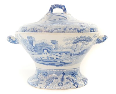 Lot 145 - Spode blue transfer printed egg cruet or egg warmer
