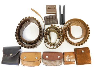 Lot 473 - Collection of shooting leather work
