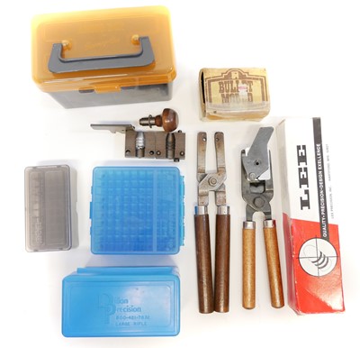 Lot 539 - Two moulds and ammunition boxes