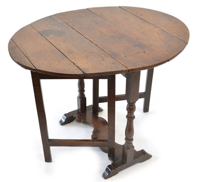 Lot 267 - 18th-century oak occasional table