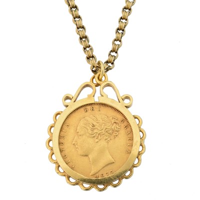 Lot 70 - A Victorian half sovereign pendant