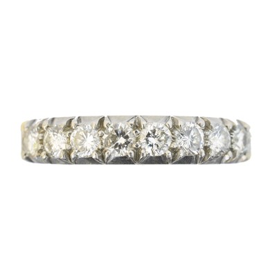 Lot 140 - An 18ct gold diamond band ring