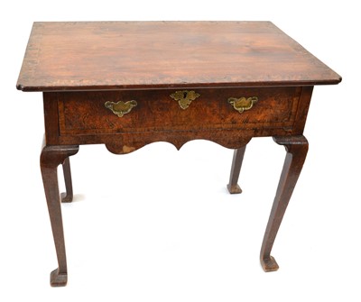 Lot 264 - George III pollard oak veneered side table