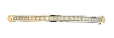 Lot 45 - A diamond hinged bangle
