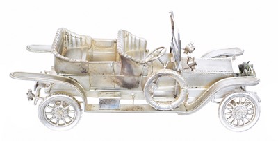 Lot 87 - An Elizabeth II silver 'Silver Ghost' Rolls Royce model
