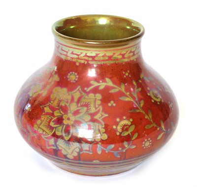 Lot 48 - Pilkington's Royal Lancastrian lustre squat vase