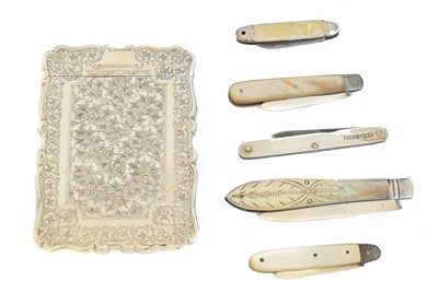 Lot 104 - A Victorian silver card case