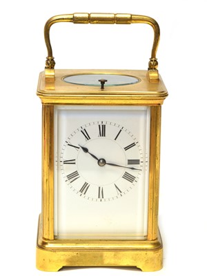 Lot 187 - A late 19th-century French carriage clock by Henri Jacot of Paris