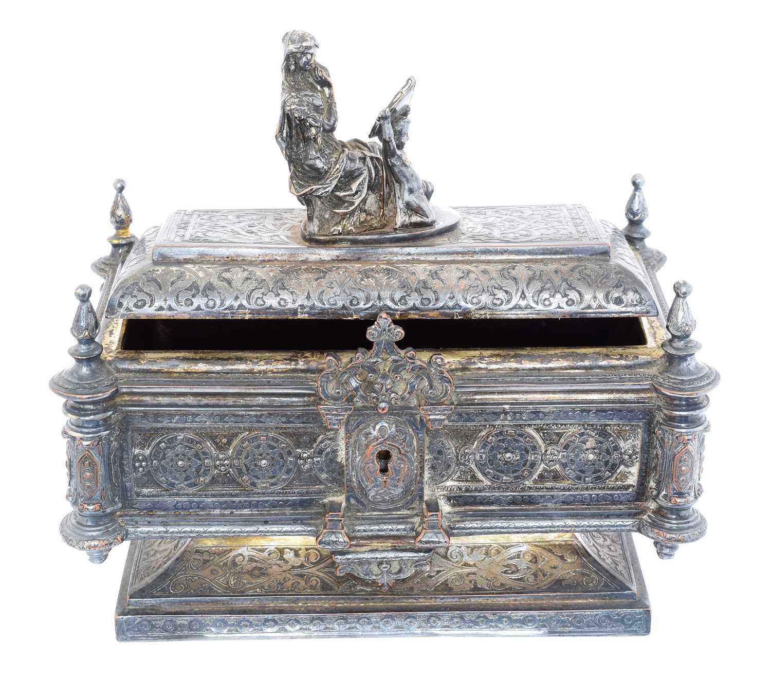Lot 78 - An Elkington plate casket