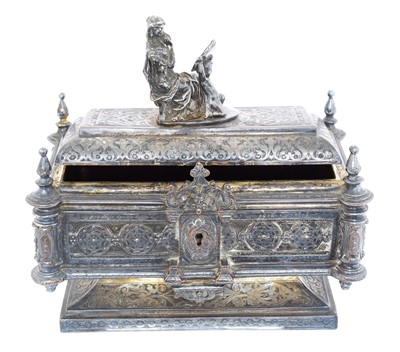 Lot 78 - An Elkington plate casket