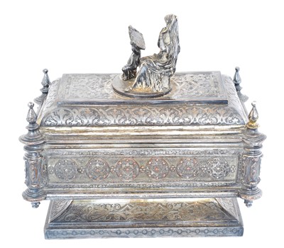 Lot 78 - An Elkington plate casket