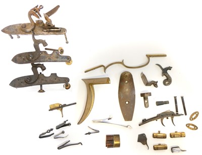 Lot 486 - Reproduction muzzle loader locks and related items