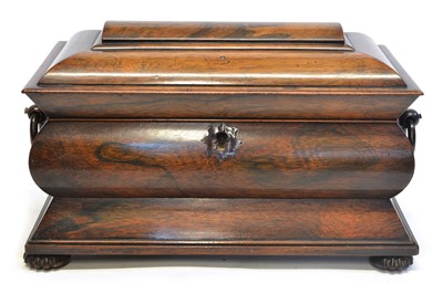 Lot 212 - Rosewood tea caddy