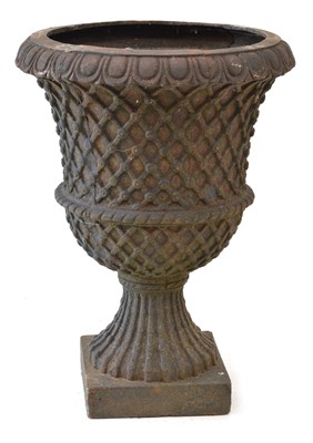 Lot 305 - Reproduction cast iron garden urn