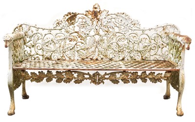 Lot 303 - Cast iron garden bench