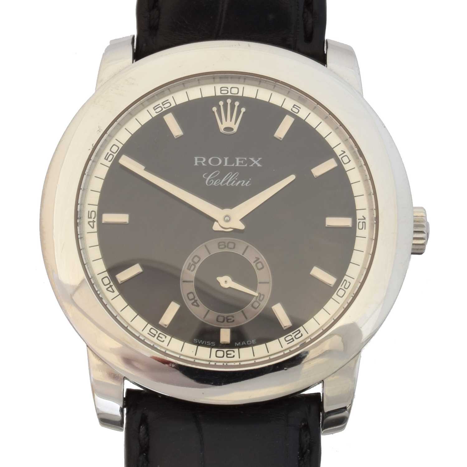 Lot 184 - A platinum Rolex Cellini wristwatch