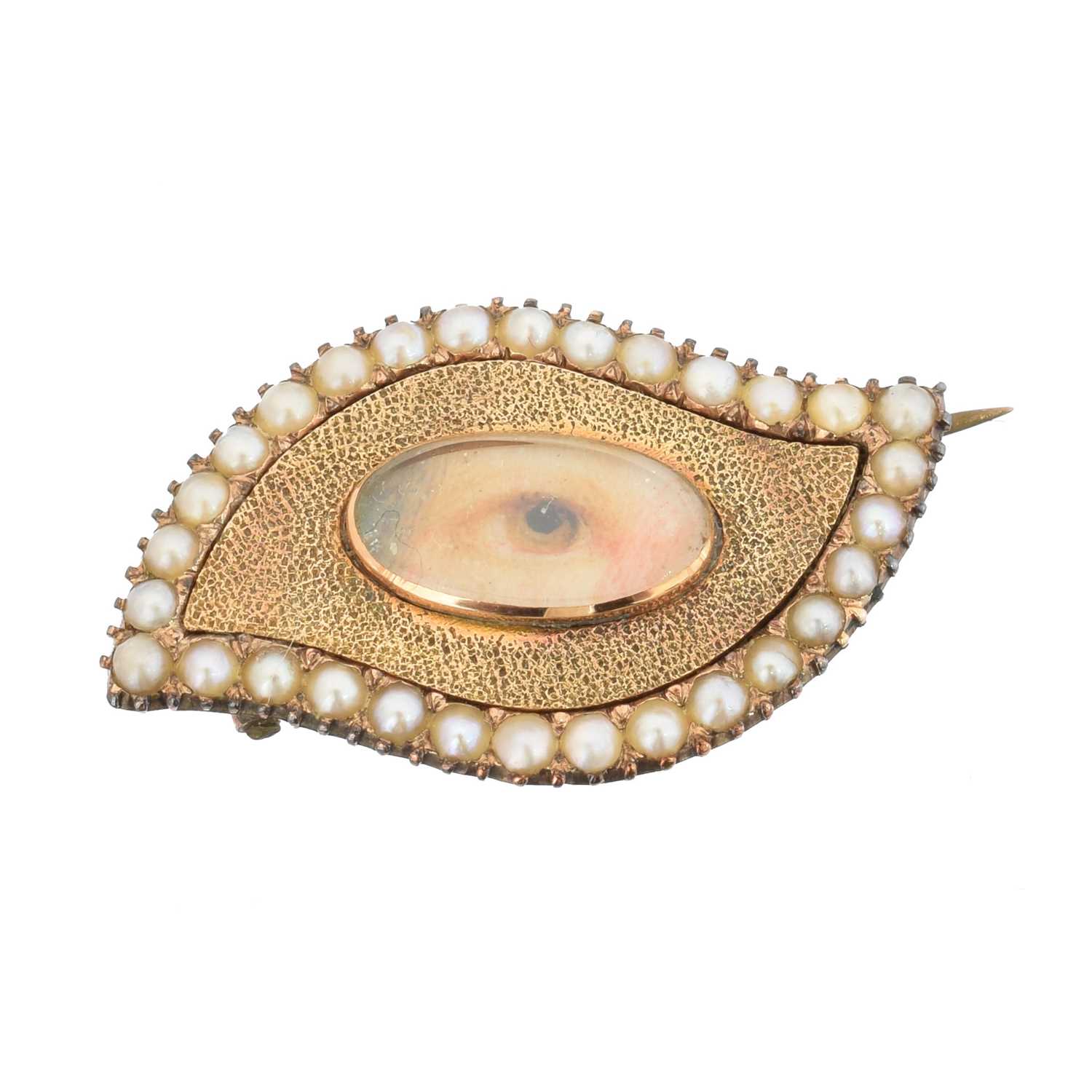Lot 26 - An early 19th century eye miniature brooch
