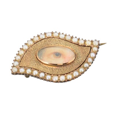 Lot 26 - An early 19th century eye miniature brooch