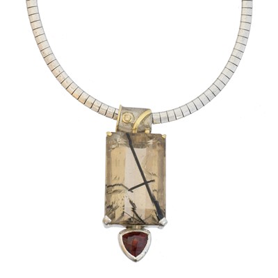 Lot 69 - A gem-set necklace by John Wolfe