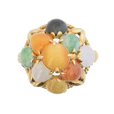 Lot 45 - A vari-gem cluster ring