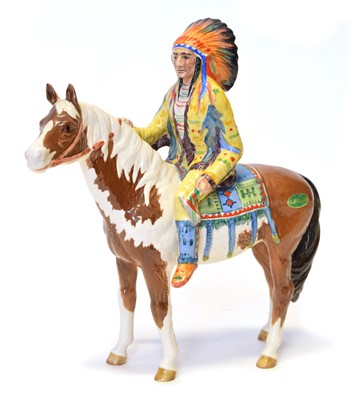 Lot 77 - Beswick model of a Native American Indian Chief on horseback