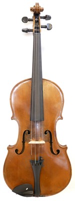 Lot 153 - Stradivari copy violin with two bows and case