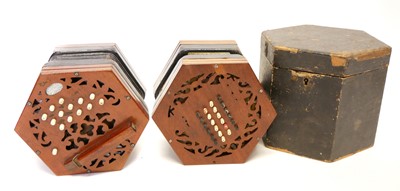 Lot 157 - Lachenal concertina and one other