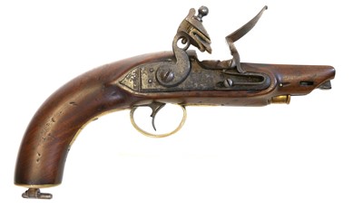Lot 479 - Reproduction flintlock coast guard pistol stock and action