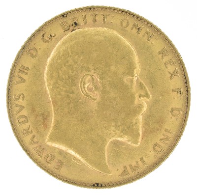 Lot 52 - King Edward VII, Sovereign, 1909.