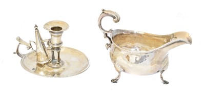 Lot 71 - A George III silver chamberstick