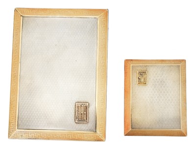 Lot 74 - Two silver sliding cigarette cases by Asprey