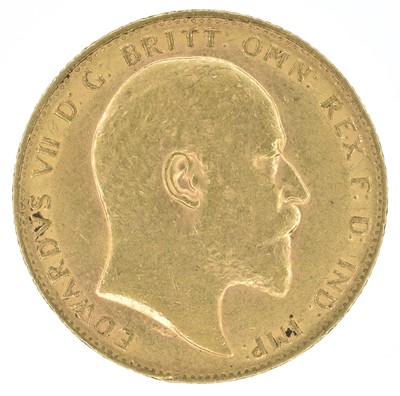 Lot 59 - King Edward VII, Sovereign, 1904.