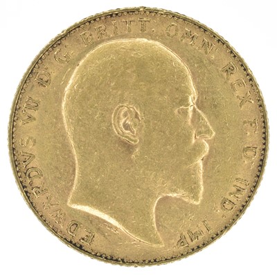 Lot 40 - King Edward VII, Sovereign, 1910.