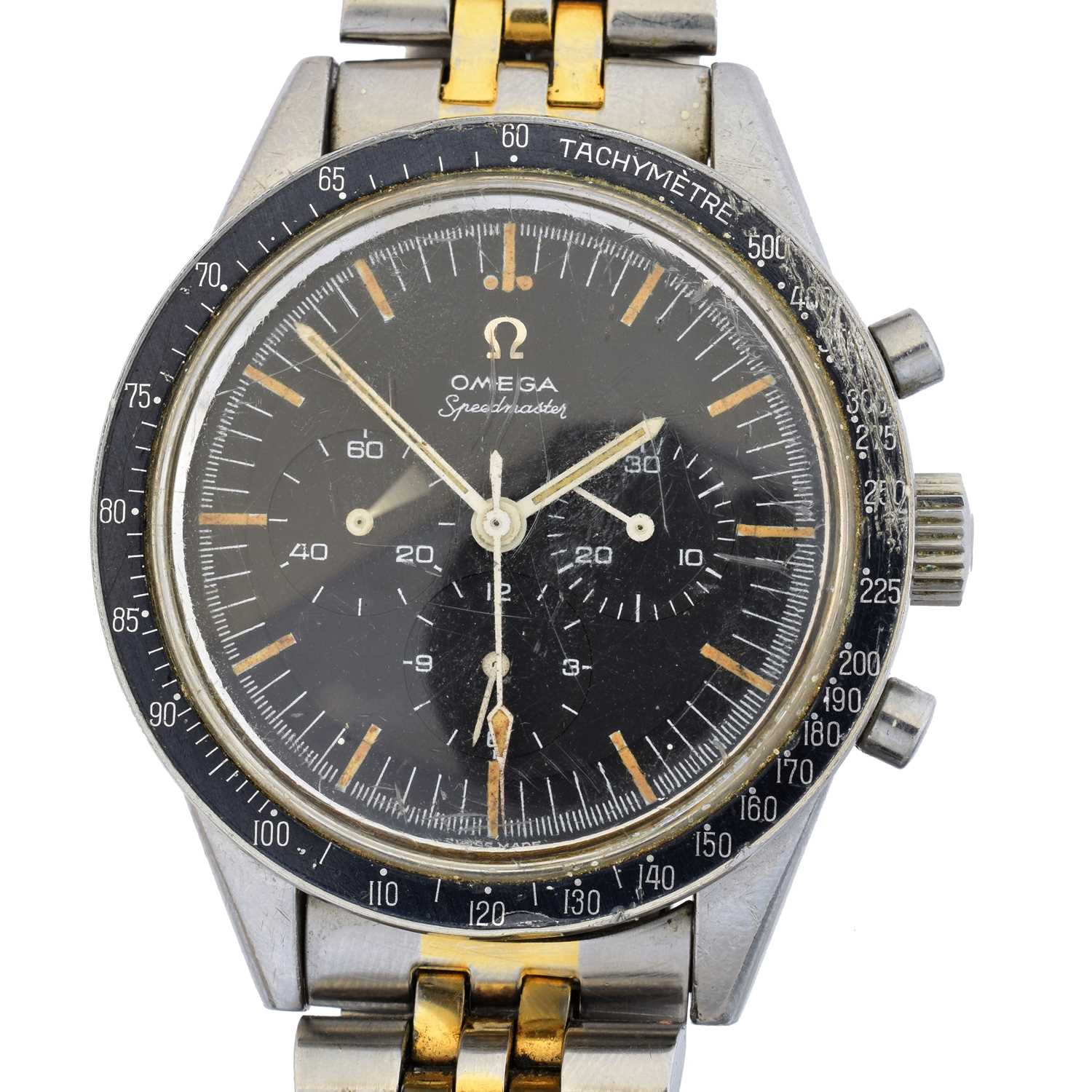Lot 177 - A rare 1960s Omega Speedmaster wristwatch, circa 1962-4
