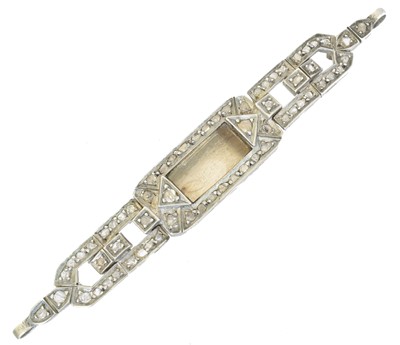 Lot 112 - A diamond watch case