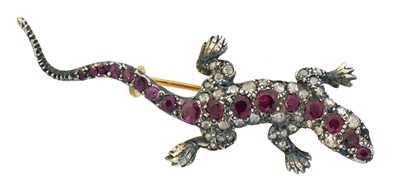 Lot 19 - A ruby and diamond brooch