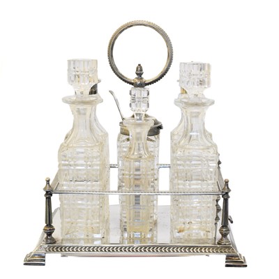 Lot 113 - A Victorian silver cruet stand