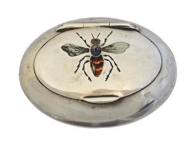 Lot 106 - An Edward VII enamel pill box
