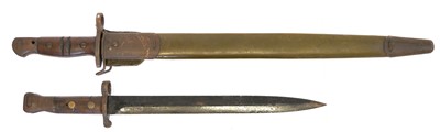 Lot 355 - US P.17 bayonet and scabbard and an 1888 pattern bayonet.