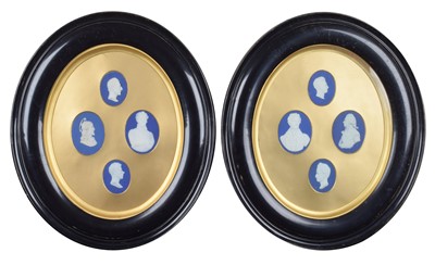Lot 118 - Framed Jasperware Cameos